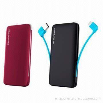 Portable Li-polymer Mobile Phone Batteries for iPhone, 5,000mAh, Dual USB Output for iPad, Samsung